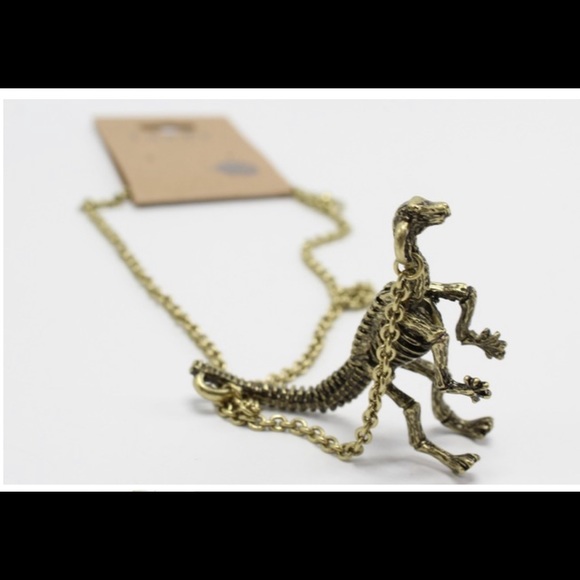 Raptor Dinosaur Pendant Necklace - Picture 3 of 4
